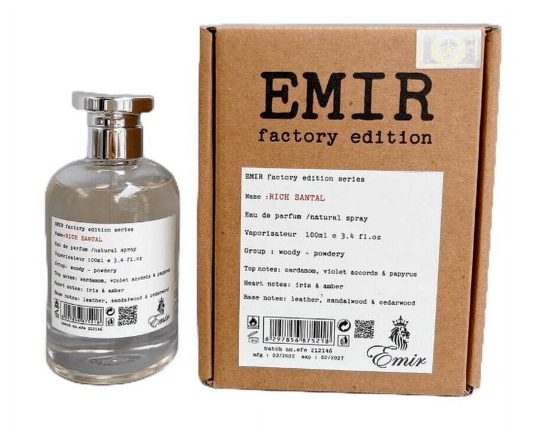 Paris Corner Emir Factory Edition Rich Santal Eau De Parfum 3.4 Oz Unisex Fragrance Paris Corner