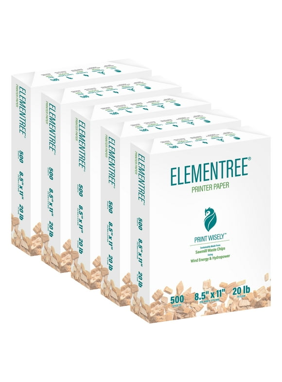 Paris Corporation Elementree Sustainable Multipurpose Paper, 20 lb., 8.5" x 11", 2500 Sheets