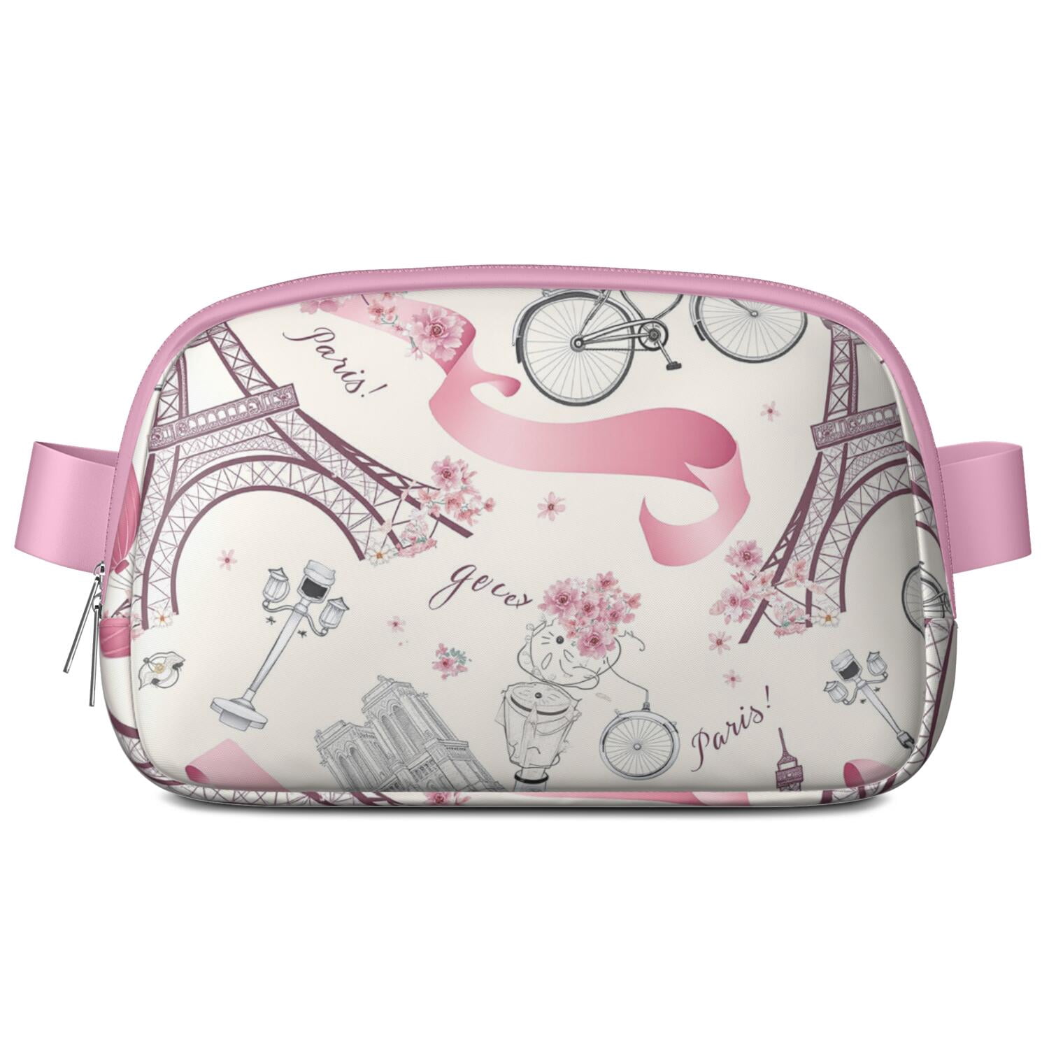 Paris Cross Body Bag Belt Bag for Women Waterproof Fanny Pack for Women Fashion Belt Bag Waist Packs for Music Festival Event