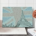 thumbnail image 1 of Paris Cutting Board, Art Themed Creative Design Eiffel Tower on Union Jack Created with Lettering Print, Decorative Tempered Glass Cutting and Serving Board, in 3 Sizes, by Ambesonne, 1 of 2