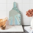 thumbnail image 1 of Paris Cutting Board, Art Themed Creative Design Eiffel Tower on Union Jack Created with Lettering Print, Decorative Tempered Glass Cutting and Serving Board, in 3 Sizes, by Ambesonne, 1 of 2