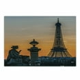thumbnail image 1 of Paris Cutting Board, Historic France European Photo on Ombre Sunset Sky Sculpture and Eiffel Tower, Decorative Tempered Glass Cutting and Serving Board, in 3 Sizes, by Ambesonne, 1 of 2