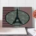 thumbnail image 1 of Paris Cutting Board, Vintage Style Design Eiffel Tower Silhouette on Stripes and Plain Background, Decorative Tempered Glass Cutting and Serving Board, in 3 Sizes, by Ambesonne, 1 of 2