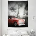 thumbnail image 1 of Paris Decor Wall Hanging Tapestry, Fancy Vintage Car with Tour Eiffel in Cold Cloudy Day Romantic Theme Retro Style Art Photo, Bedroom Living Room Dorm Accessories, 60 X 80 Inches, by Ambesonne, 1 of 1