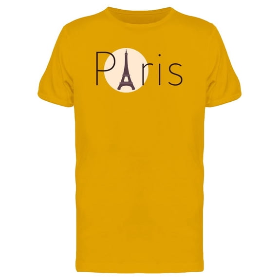 Paris Doodle Quote Eiffel Tower Tee Men's -Image by Shutterstock