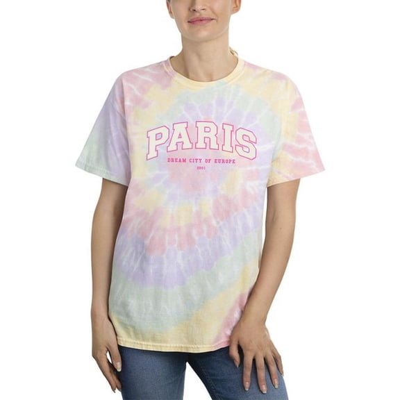 Paris Dream City 2001 Tie Dye Spiral Women -Image by Shutterstock, Female XX-Large