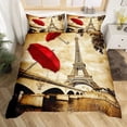 thumbnail image 1 of Paris Duvet Cover Set Size Eiffel Tower Bedding Set Black and Pink Paris Comforter Cover tic Frenc, 1 of 5
