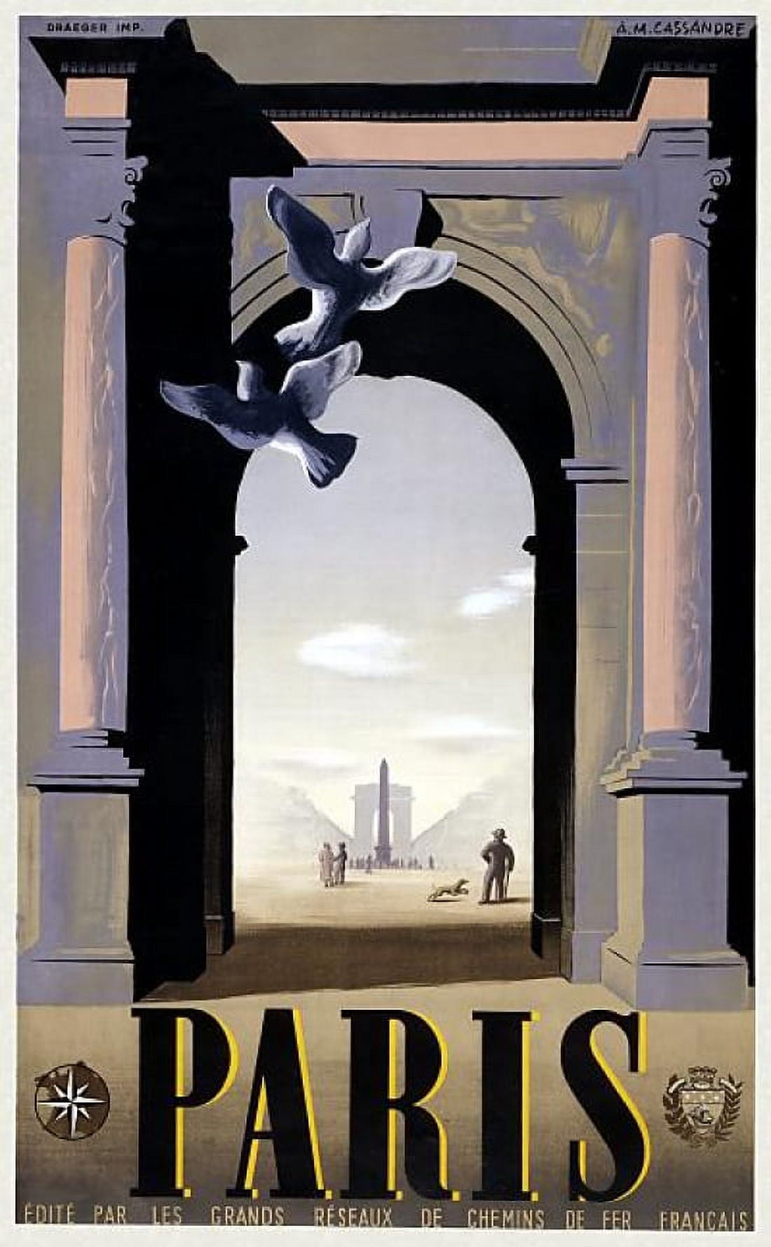 Paris Edite Par Les Grands Reseaux Travel Canvas Art - (24 x 36)