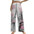 thumbnail image 1 of Paris Eiffel Pajama Pants Breathable with Pockets Pajamas For Lady Vintage Sleeping Pants Bedroom Homewear, 1 of 6
