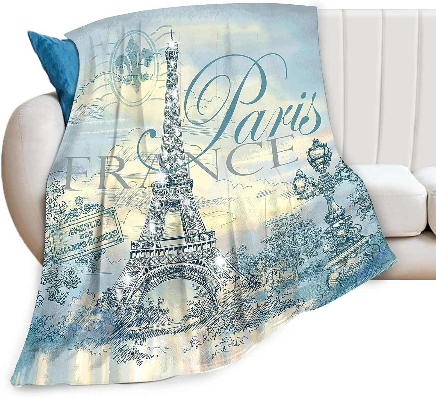 Paris Eiffel Tower Blanket Eiffel Tower Gifts for Girls Women Paris ...