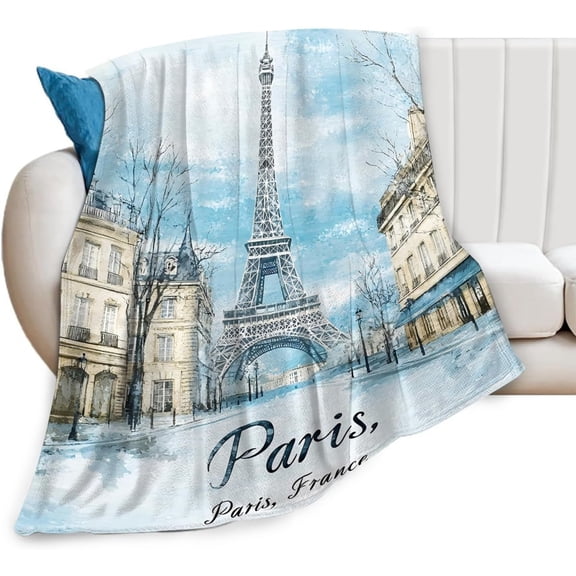 Paris Eiffel Tower Blanket Paris Gifts for Women Women men Men Adults Users Soft Flannel Fleece Blanket for Couch Sofa ​Bed Home Decor 50"x60"