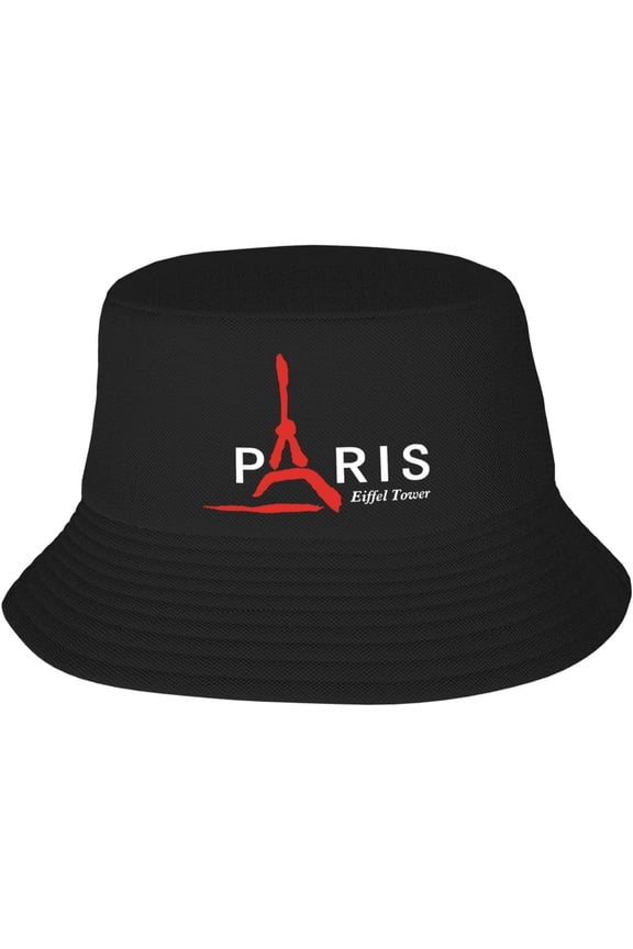 Paris Eiffel Tower Bucket Hat Unisex Sun Packable Fisherman Cap for Fishing Trips Beach
