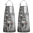 thumbnail image 1 of Paris Eiffel Tower Cooking Kitchen Aprons with Pocket Chemical Work Apron Waterproof Bib Aprons for Couple Bride Mrs Mr Cooking Aprons for Kitchen Cool BBQ Grilling (Set Of 2), 1 of 7