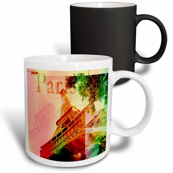 3drose, Paris- Eiffel Tower- Europe- Travel, 11oz Magic Transforming Mug