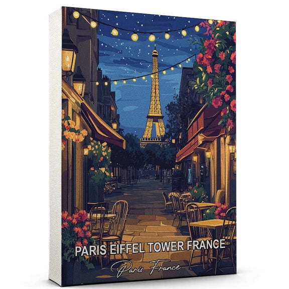 Paris Eiffel Tower France Travel Canvas Wall Art Paris France Canvas A Scenic Artwork That Evokes Calmness, Wanderlust, and Connection with the World