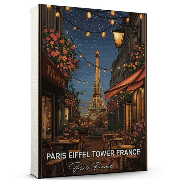 Paris Eiffel Tower France Travel Canvas Wall Art Paris France Canvas Travel-Inspired Scene That Brings Peace, Color, and Culture Into Your Space