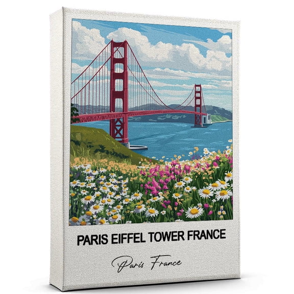 Paris Eiffel Tower France Travel Wall Canvas Elegant and Cultural Art Print Paris France Canvas Print Ideal Gift for Travel Lovers