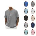 thumbnail image 1 of Paris Eiffel Tower Graphic Tees for Men 2026 Summer Casual Short Raglan Sleeve Crewneck T Shirts Travel Shirt, 1 of 5