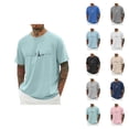 thumbnail image 1 of Paris Eiffel Tower Graphic Tees for Men 2026 Summer Casual Short Raglan Sleeve Crewneck T Shirts Travel Shirt, 1 of 5