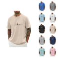 thumbnail image 1 of Paris Eiffel Tower Graphic Tees for Men 2026 Summer Casual Short Raglan Sleeve Crewneck T Shirts Travel Shirt, 1 of 5