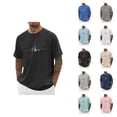 thumbnail image 1 of Paris Eiffel Tower Graphic Tees for Men 2026 Summer Casual Short Raglan Sleeve Crewneck T Shirts Travel Shirt, 1 of 5