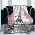 thumbnail image 1 of Paris Eiffel Tower Modern Art Street Throw Blanket Ultra Soft Warm All Season Decorative Fleece Blankets for Bed Chair Car Sofa Couch Bedroom 60"X50", 1 of 6