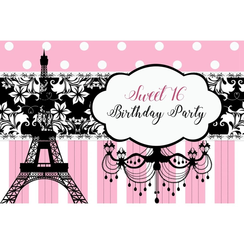 Paris Eiffel Tower Pink Newborn Baby Birthday Photography Backdrop ...