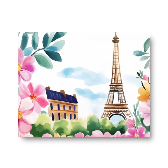 Paris Eiffel Tower Print, France Cityscape Wall Art, European Landmark Poster, Romantic Paris Decor, French Capital Travel Art Home Decor UNFRAMED Poster, Wall Art for Decor, Present, 8x12