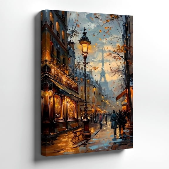 Paris Eiffel Tower Rainy Street Wall Art Print, Romantic City Decor