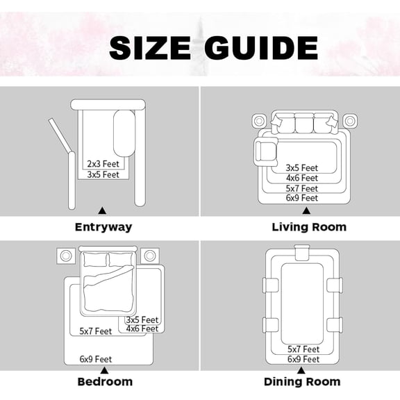 Paris Eiffel Tower Rugs: 4x6 Pink and Gray Area Rug Watercolor Paris Themed Carpet for Teen Girls Bedroom Living Room Home Dorm Hallway Non Slip Doormat Indoor Floor Mat