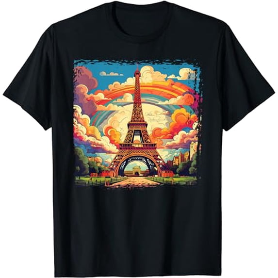 Paris Eiffel Tower T-Shirt I Love Paris Souvenir France T-Shirt