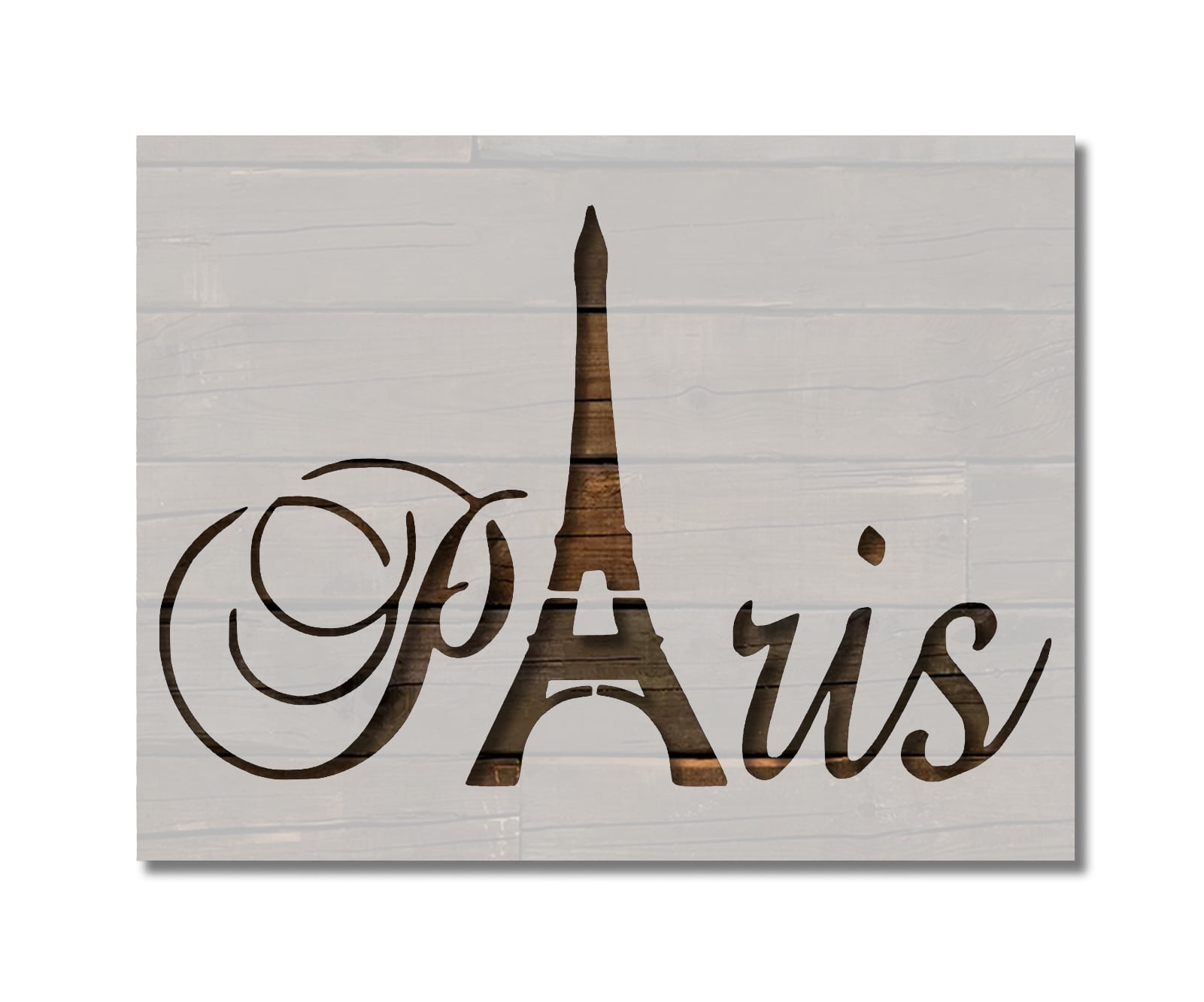 Paris Eiffel Tower Word Stencil Template Reusable 8.5 x 11 for Painting on Walls, Wood, Etc. By Stencilville - Walmart.com paris-eiffel-tower-word-stencil-template-reusable-8-5-x-11-for-painting-on-walls-wood-etc-by-stencilville-walmart-com
