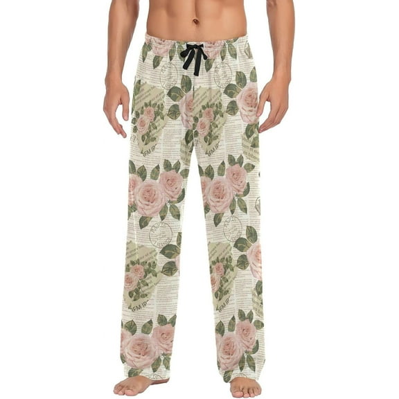 CROPD Towers Pajama Pants Mens Lounge Pants Casual Men Pajama Bottoms with Drawstring & Pockets