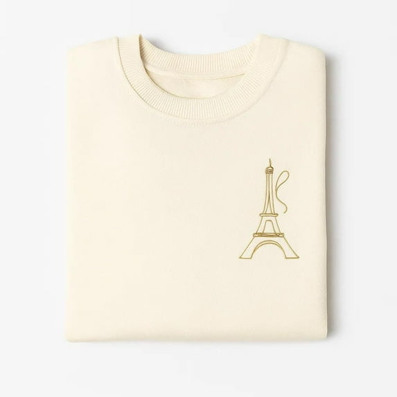 Paris Embroidered Personalised Sweatshirts / Fashion / Travel / Oversized / Perfect Fit / Embroidered