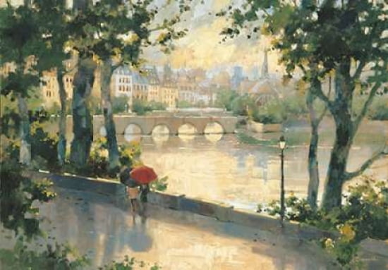 Paris Evening Canvas Art - Marilyn Simandle (20 x 28)