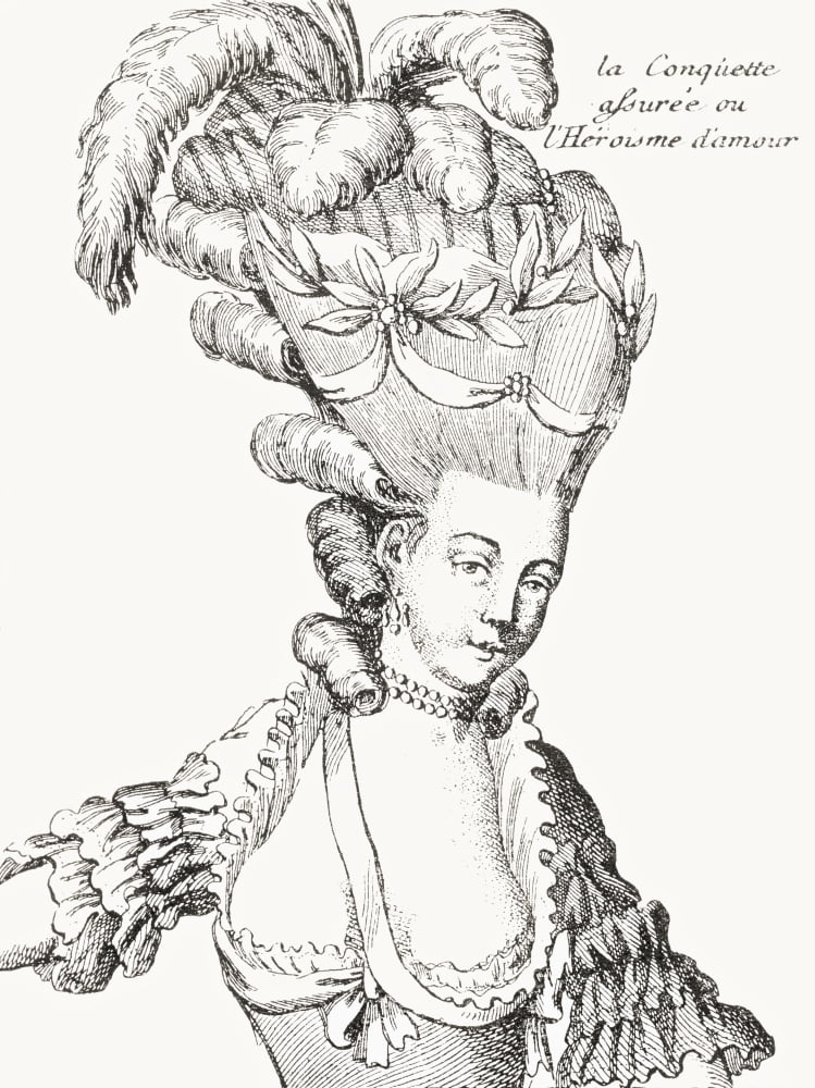Paris Fashion 1776 From Illustrierte Sittengeschichte vom Mittelalter bis zur Gegenwart by Eduard Fuchs published 1909 Canvas Art - Ken Welsh Design Pics (24 x 32)