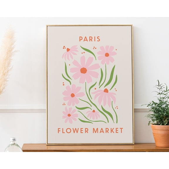 Paris Flower Market Pink Floral Botanical Wall Art Design 4 Unframed Paper Print