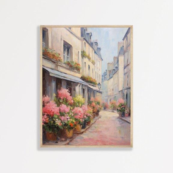 Paris Flowers Painting Vintage Wall Art Print Room Decor Minimal Artwork Home Decor Office Wall Art