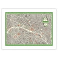 thumbnail image 1 of Paris France - Aerial View of The City Center Map - Vintage Colored Cartographic Map c.1959 - Fine Art Matte Paper Print (Unframed) 18x24in, 1 of 4