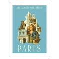 thumbnail image 1 of Paris France - Art is Long Life is Short (Ars Longa-Vita Brevis) - SNCF - Vintage Railroad Travel Poster by Márton Márkosfalvi Barabás c.1936 - Fine Art Matte Paper Print (Unframed) 18x24in, 1 of 4