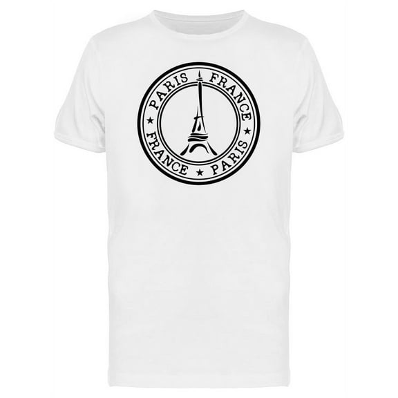 Paris France Doodle Stamp T-Shirt Men -Image by Shutterstock, Male XX-Large