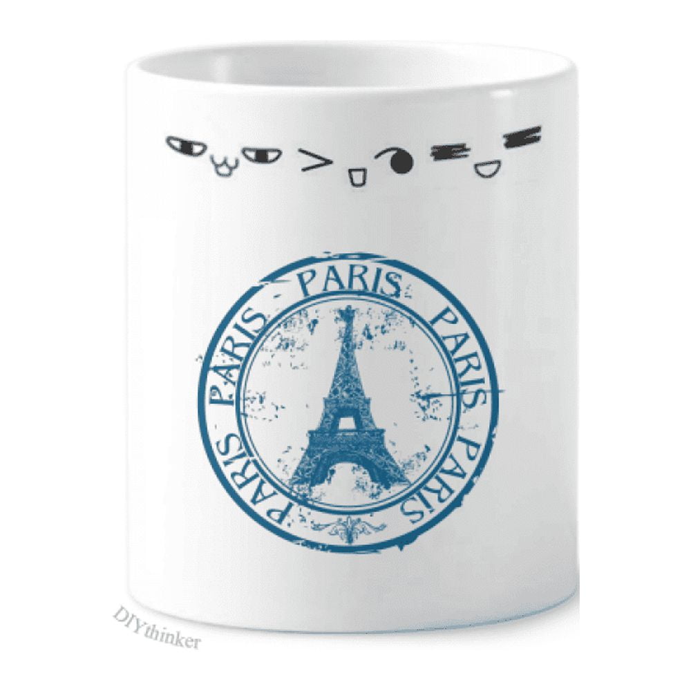 Paris France Eiffel Tower Classic Country City Toothbrush Mug Cup Cartoon Lovely Pen Holder