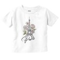 thumbnail image 1 of Paris France Eiffel Tower Roses Toddler Boy Girl T Shirt Infant Toddler Brisco Brands 6M, 1 of 1