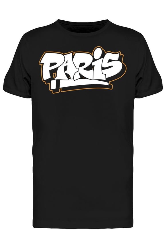Paris France Graffiti Graphic T-Shirt Men -Image by Shutterstock, Male Medium