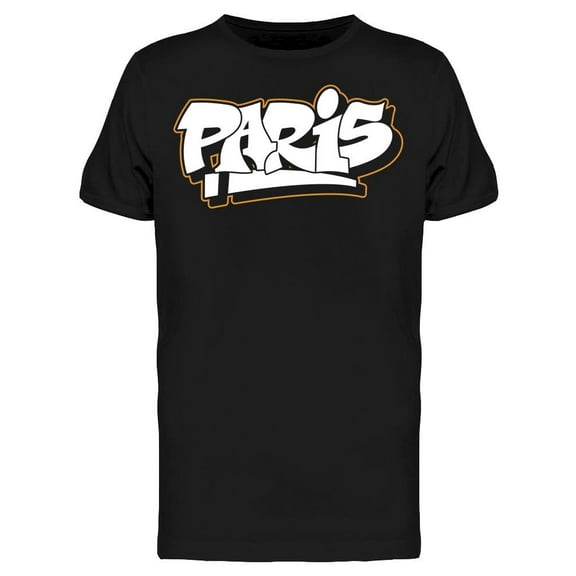 Paris France Graffiti Graphic T-Shirt Men -Image by Shutterstock, Male Medium