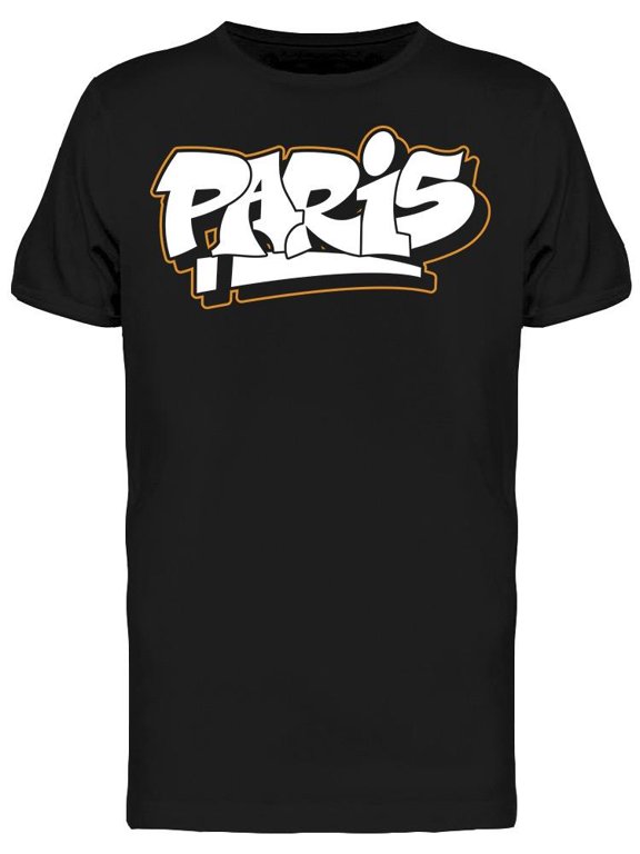 Paris France Graffiti Graphic T-Shirt Men -Image by Shutterstock, Male Medium