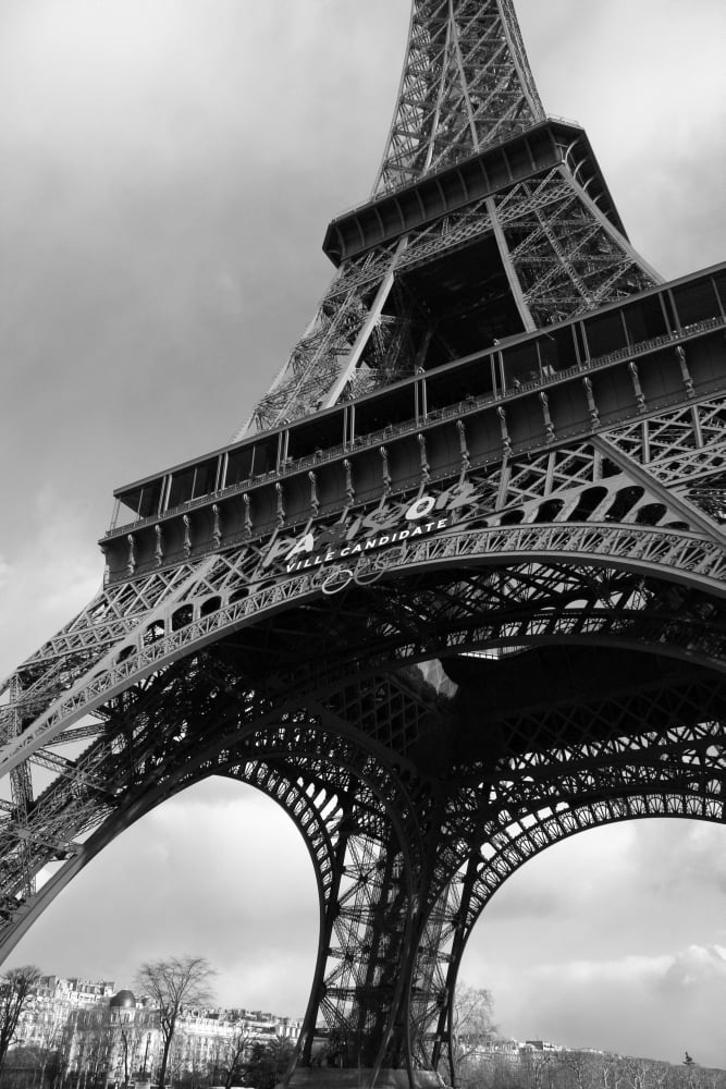 Paris France Low Angle View Of The Eiffel Tower Canvas Art - David DuChemin Design Pics (12 x 19)
