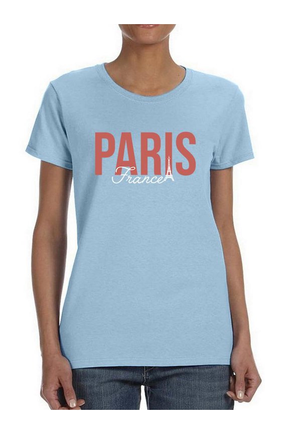 Paris France Nude Pink T-Shirt Women -Image by Shutterstock, Female Medium