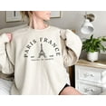 thumbnail image 1 of Paris France Sweatshirt,Travel To France Sweatshirt, Eiffel Tower Sweatshirt,Collegiate Text,France Sweatshirt,Paris FR Sweat or Hoodie, 1 of 5