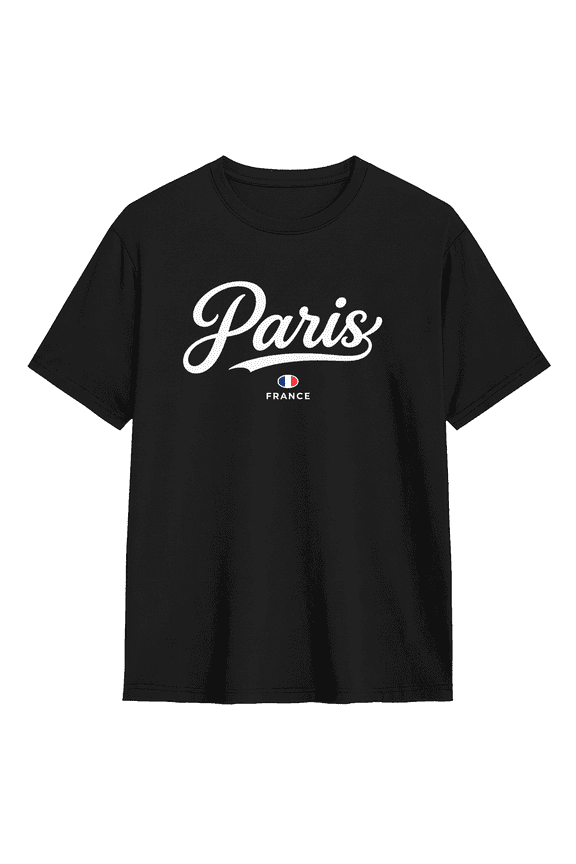Paris France Vintage Graphic Tee for Men and Women, Fun Gift Cotton Short Sleeves T-Shirt